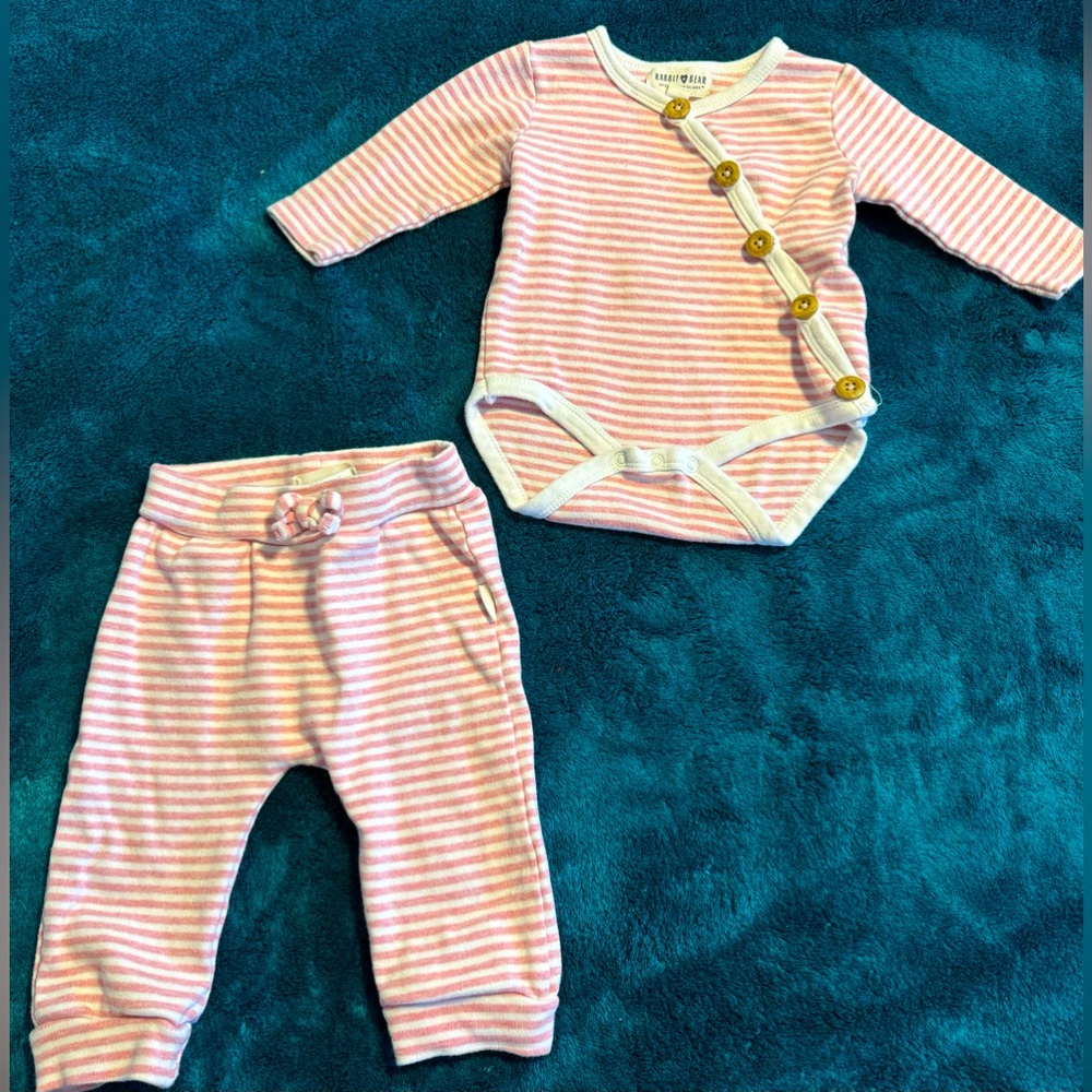 Rabbit + Bear Matching Set 3-6 Months